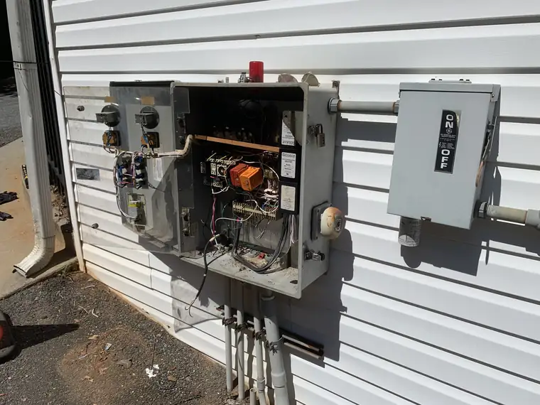 Septic pump control and alarm panel serviced by SepticRooter™ in Metro Atlanta, Georgia